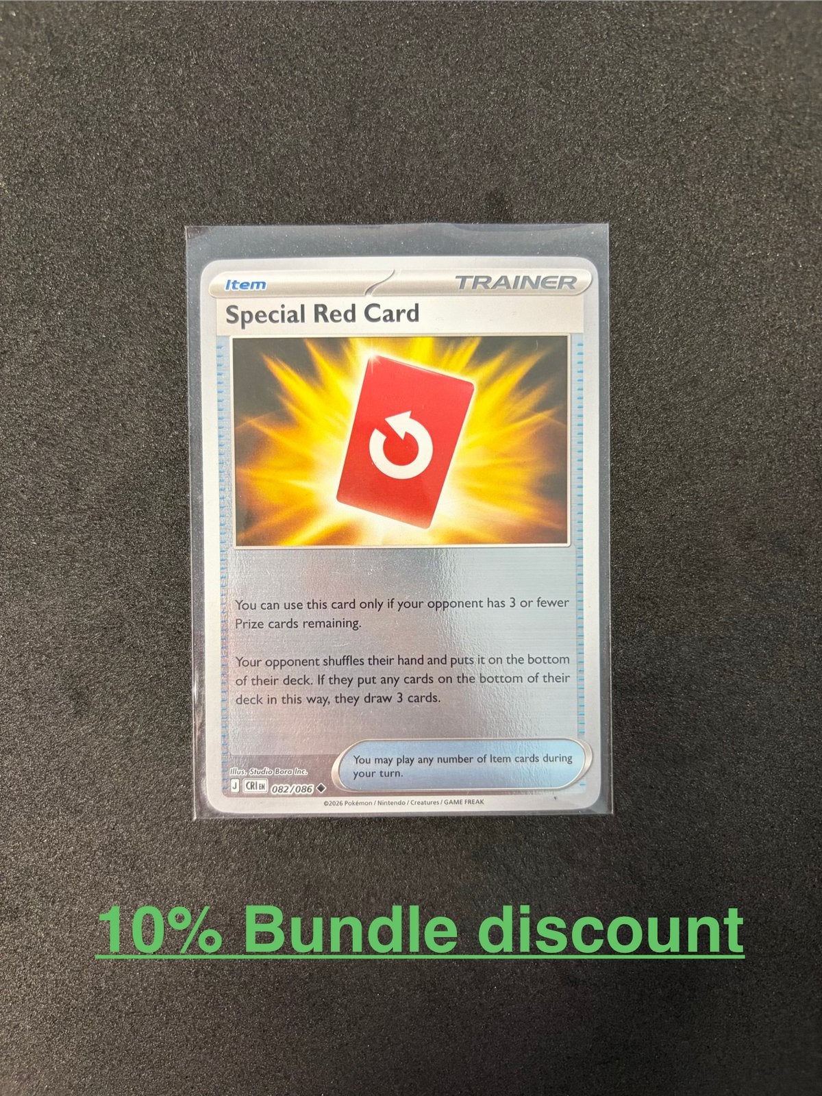 Pokemon kaart Special red card CRI 82 - Chaos Rising, Ophalen of Verzenden, Zo goed als nieuw