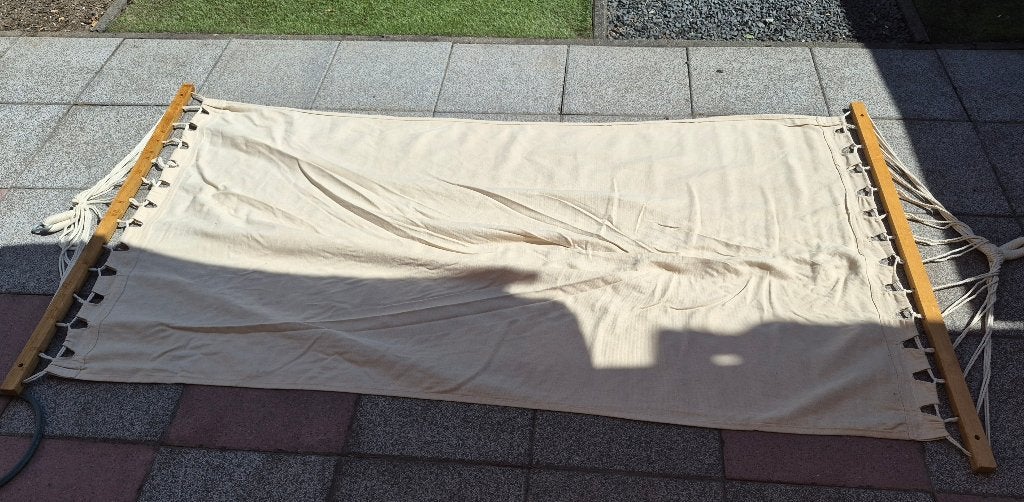 Hangmat kleur creme, Ophalen of Verzenden, Gebruikt, Eenpersoons, Buiten