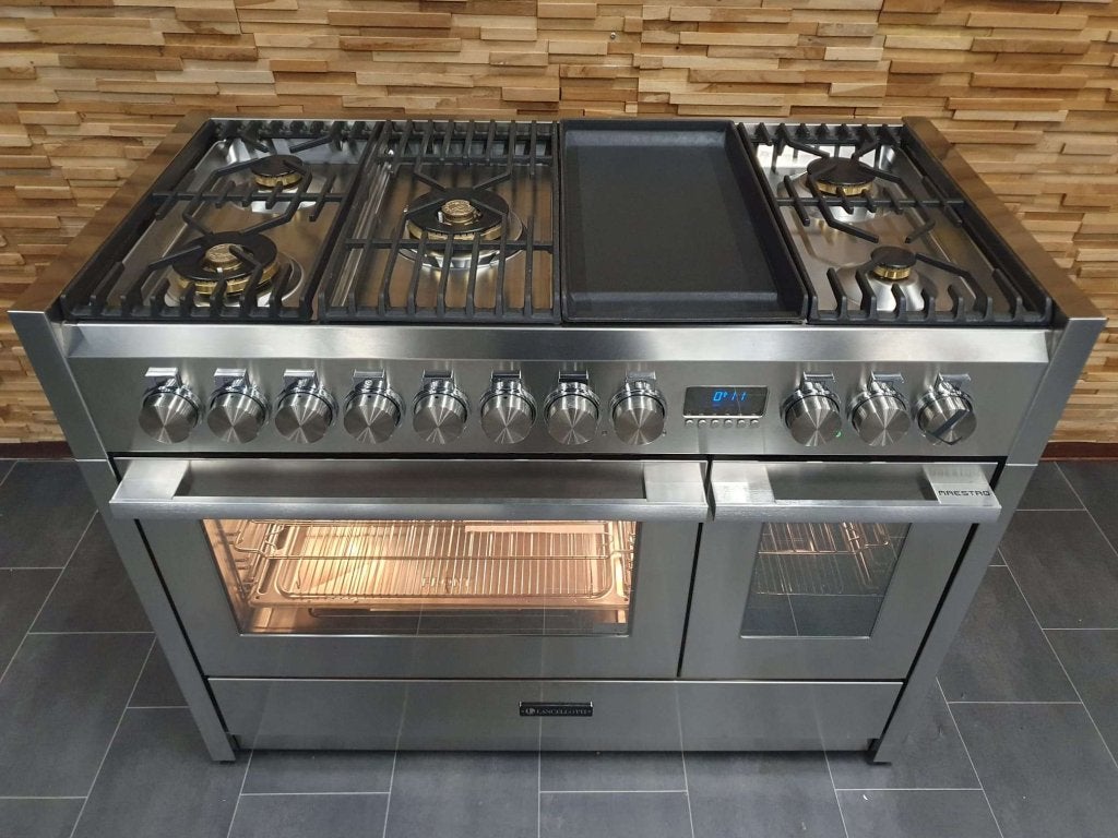 Lancellotti Maestro Fornuis 120cm RVS combi-stoomoven NIEUW, Niet ingevuld, 60 cm of meer, Niet ingevuld, Nieuw