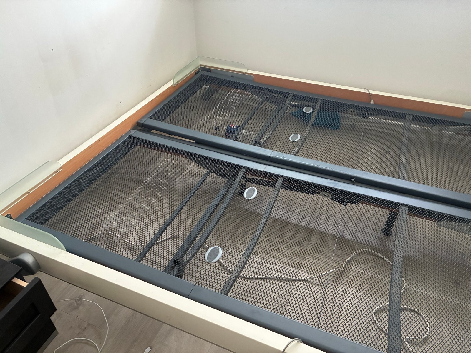 Vesta bedframe met 2x auping lattenbodem 70x200, Huis en Inrichting, Slaapkamer | Bedden, Ophalen, Overige kleuren, Tweepersoons