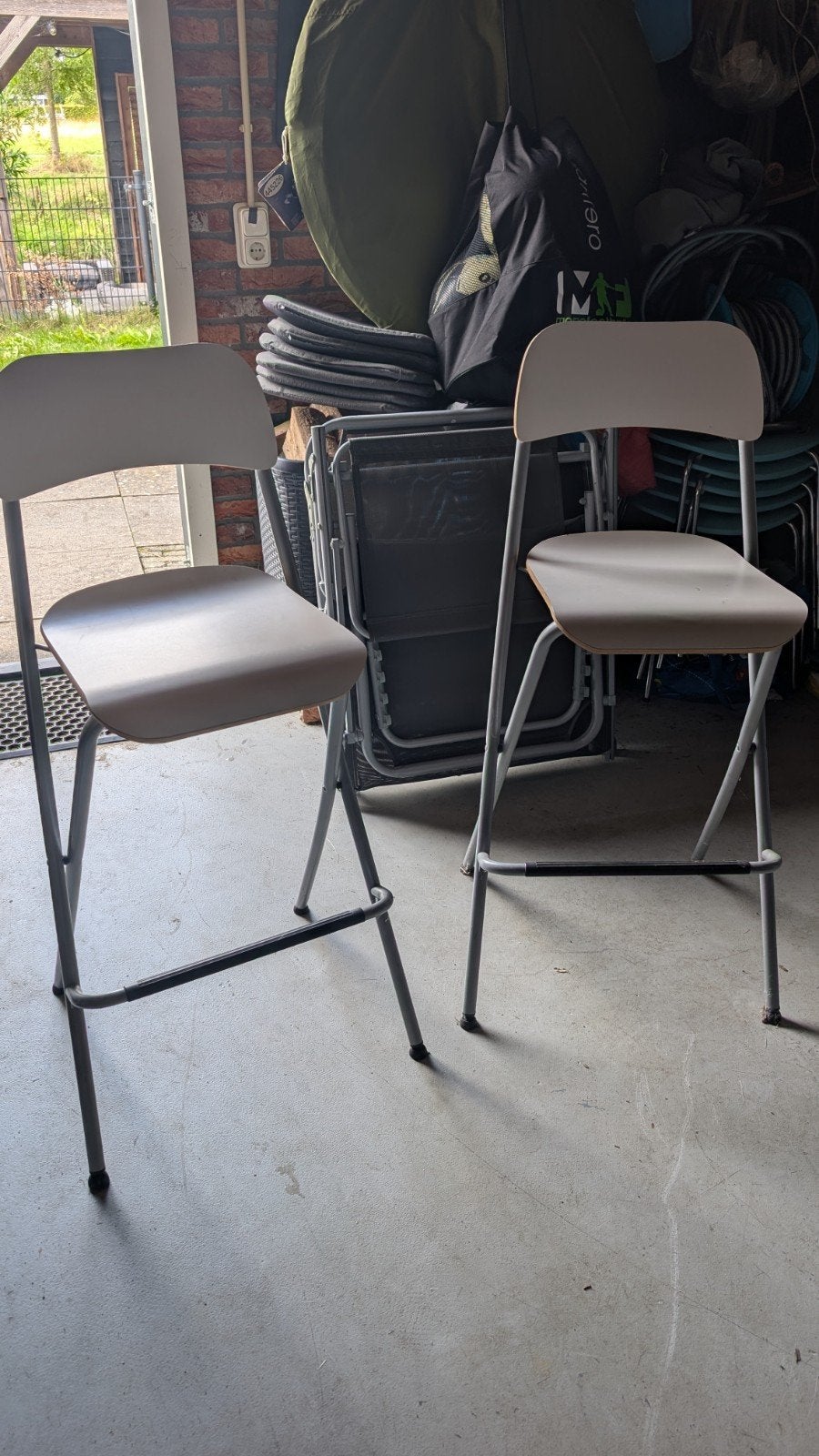 Ikea Franklin barkrukken (2 stuks), Ophalen, Gebruikt, Met voetsteun, 60 tot 90 cm