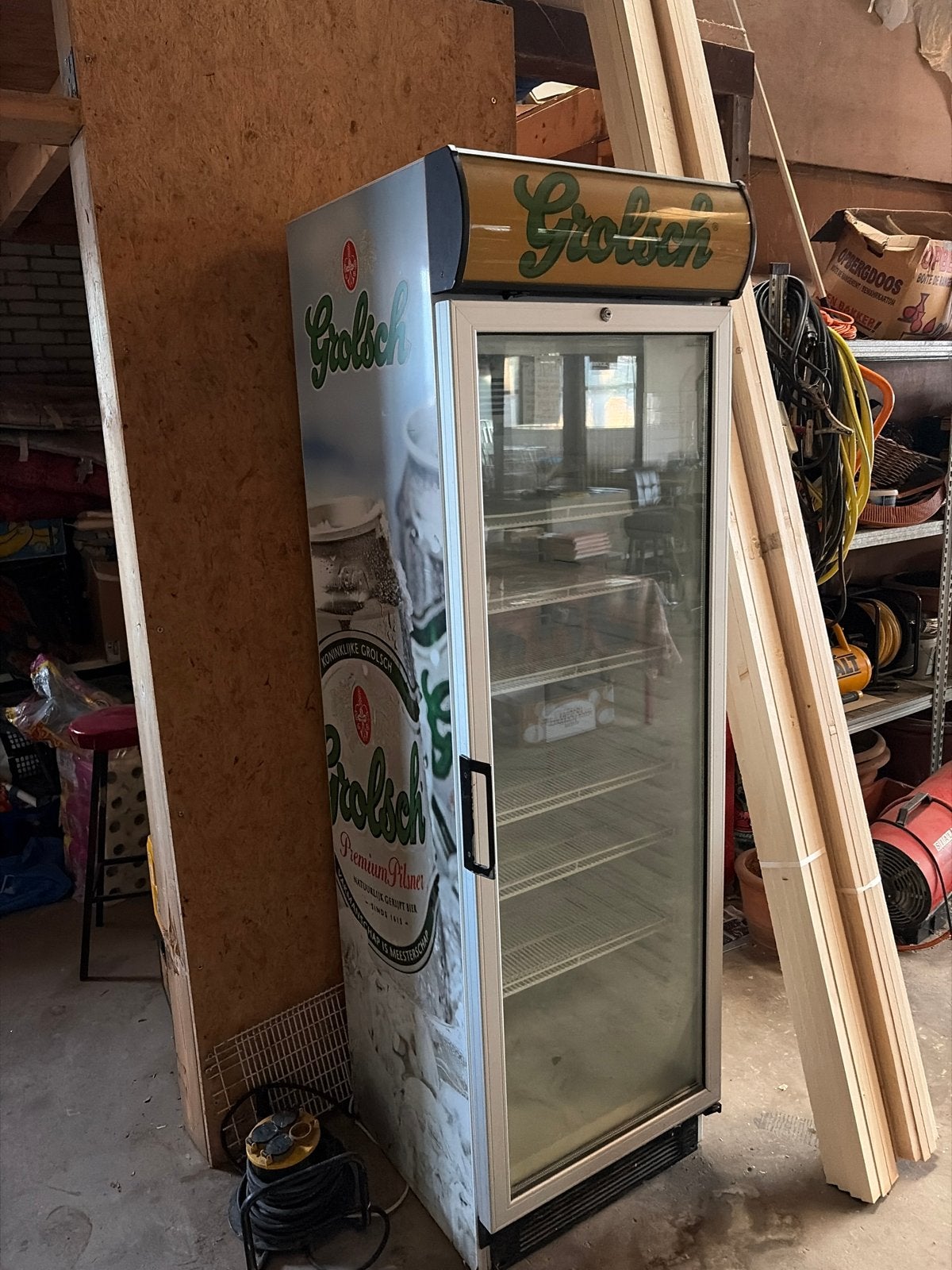 Grolsch Koelkast - Perfect voor Drankjes werkt niet, 200 liter of meer, 60 cm of meer, Zonder vriesvak, Gebruikt