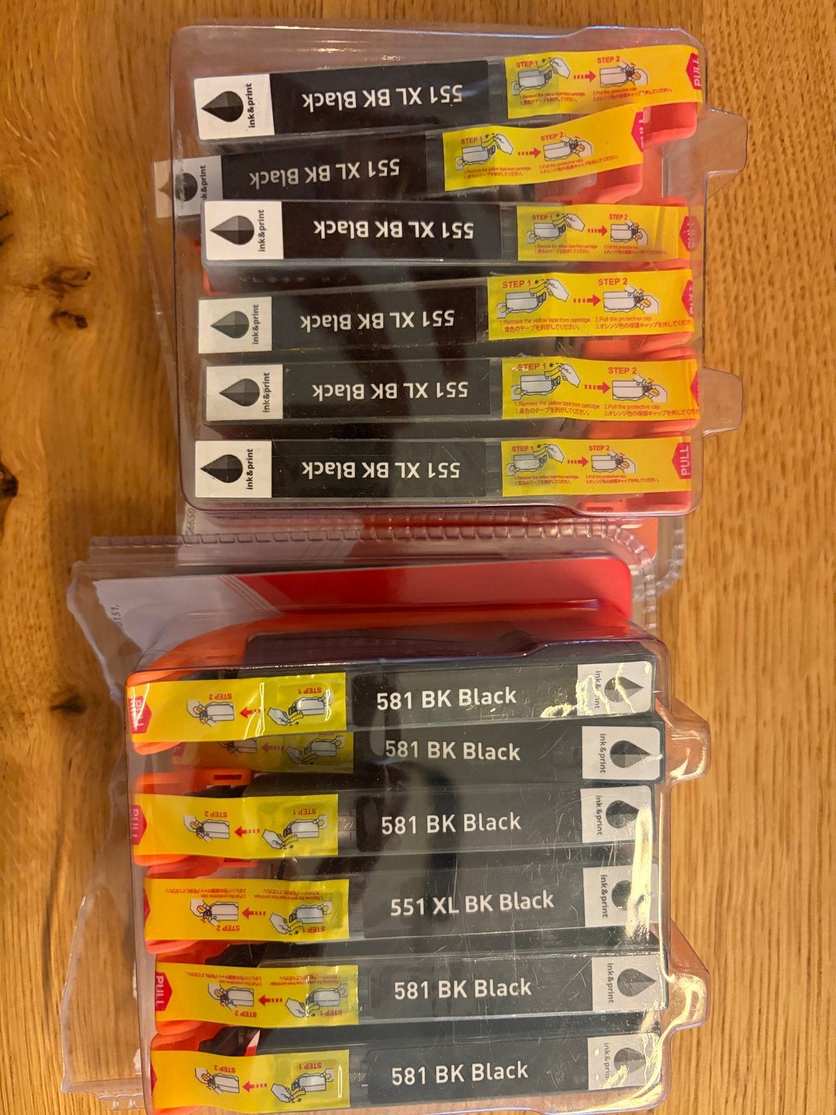 Inktpatronen 551 XL BK en 581 BK Black - Nieuw, Computers en Software, Printerbenodigdheden, Ophalen of Verzenden, Nieuw, Cartridge