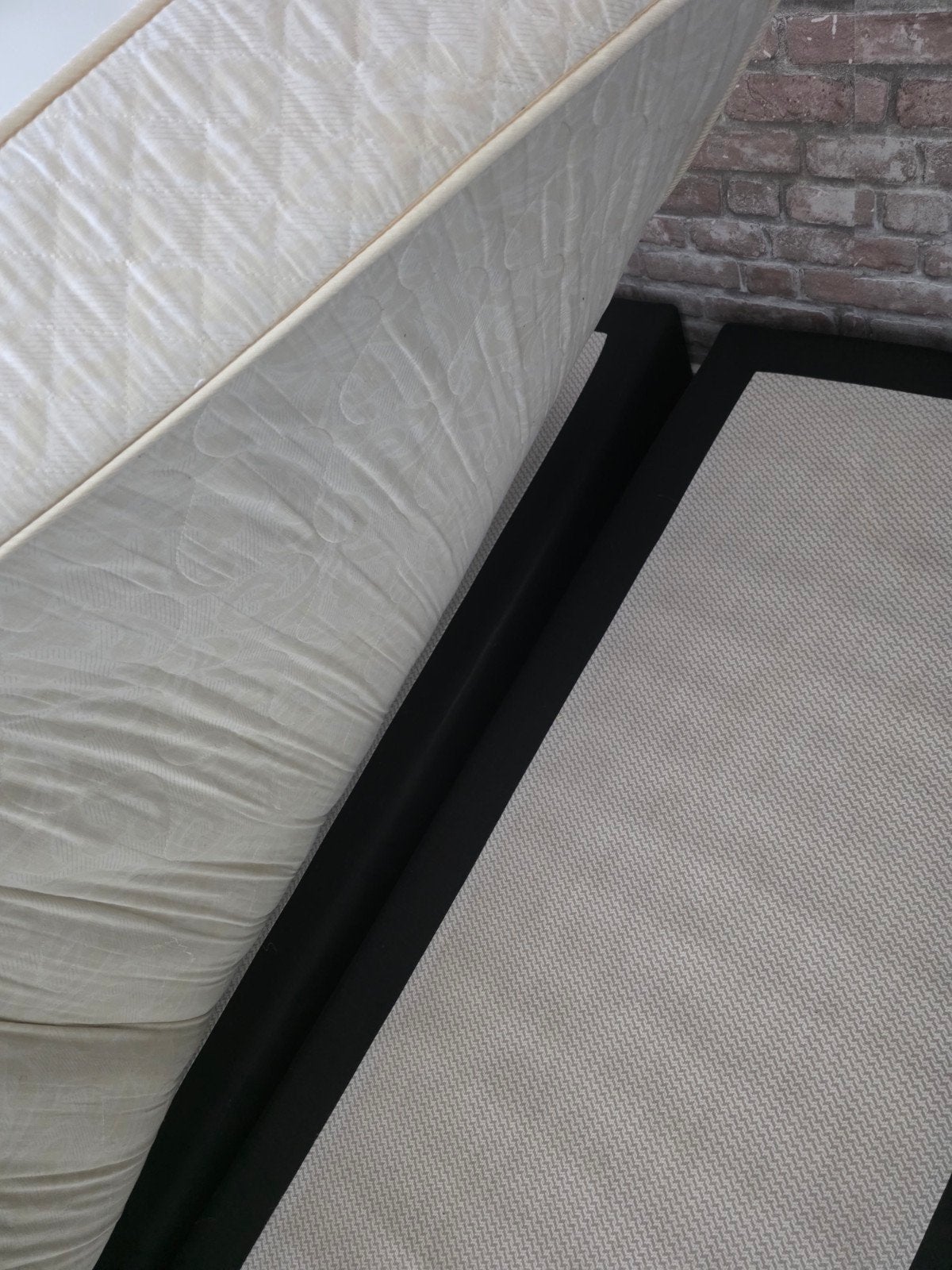 bed met matras 140x200, Gebruikt, Tweepersoons, Matras, 200 cm