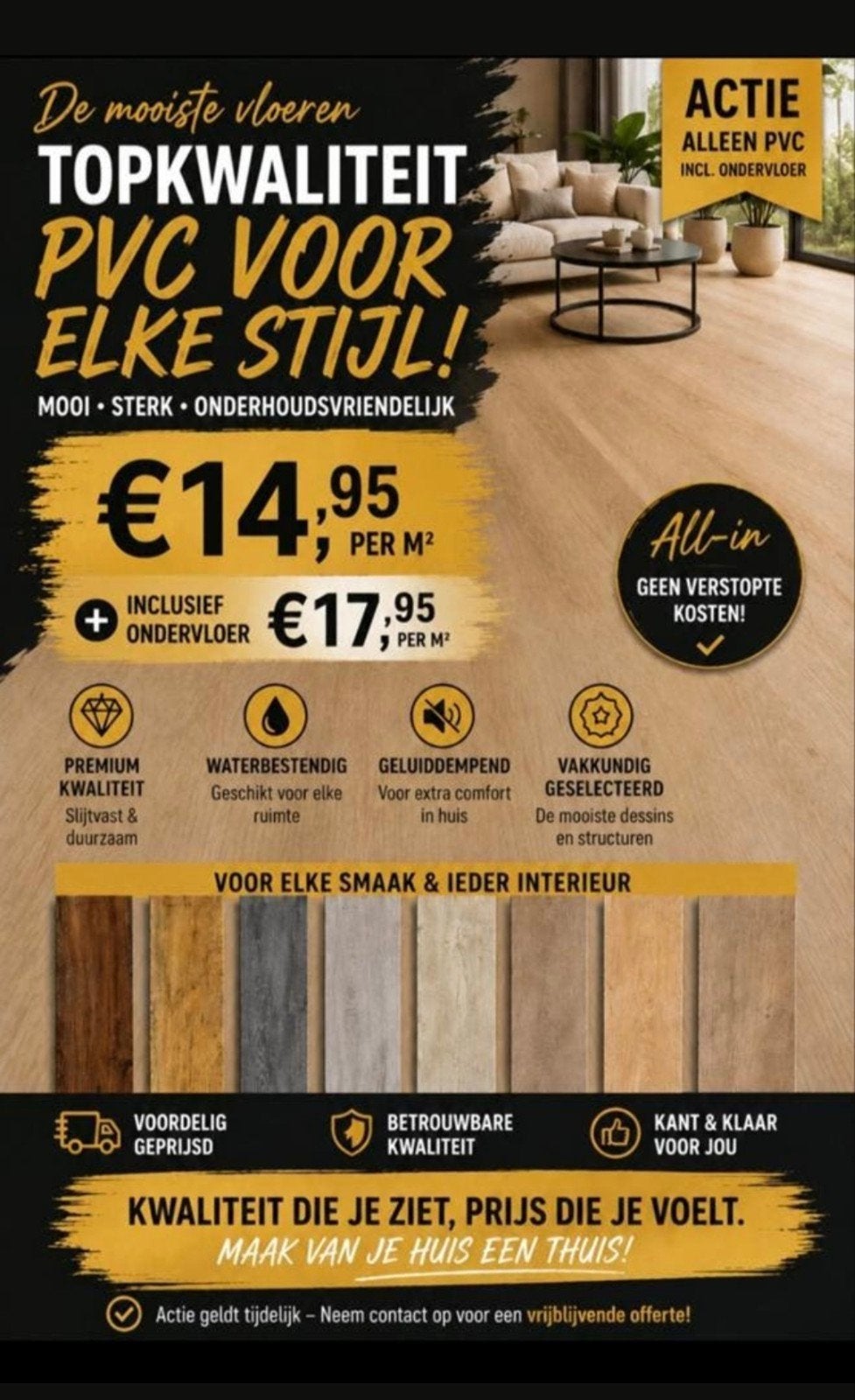 Berry Alloc DreamClick PVC Vloer, Modern, Houtlook, Tegellook, Grijs, Nieuw, Ophalen of Verzenden