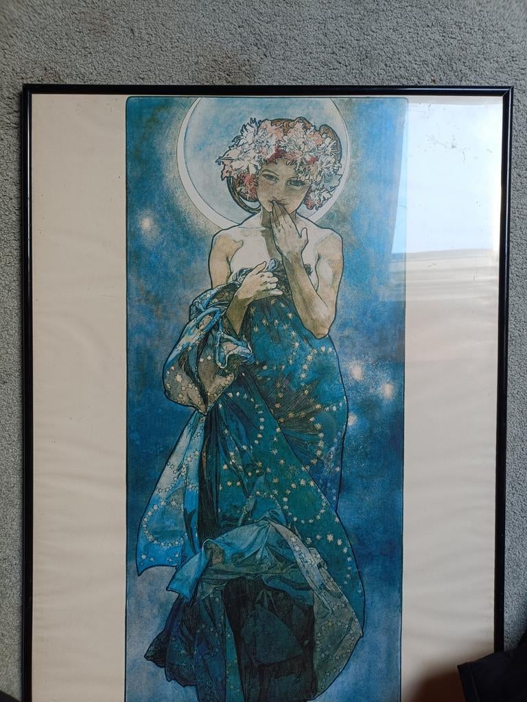 The Moon" (De Maan) uit 1902 Alphonse mucha, Ophalen of Verzenden