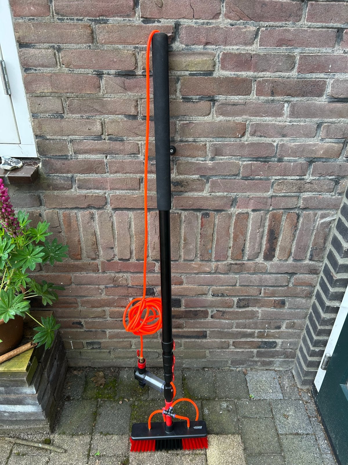 Telescopische Shine wasborstel met waterdoorvoer (7 meter), Ophalen, Zo goed als nieuw, Overige typen