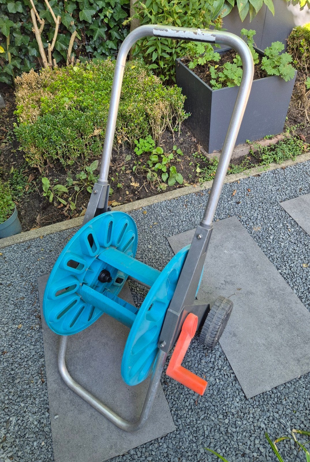 Gardena tuinslang wagen met oprolhaspel, Tuin en Terras, Ophalen of Verzenden, Gebruikt, Tuinslanghaspel