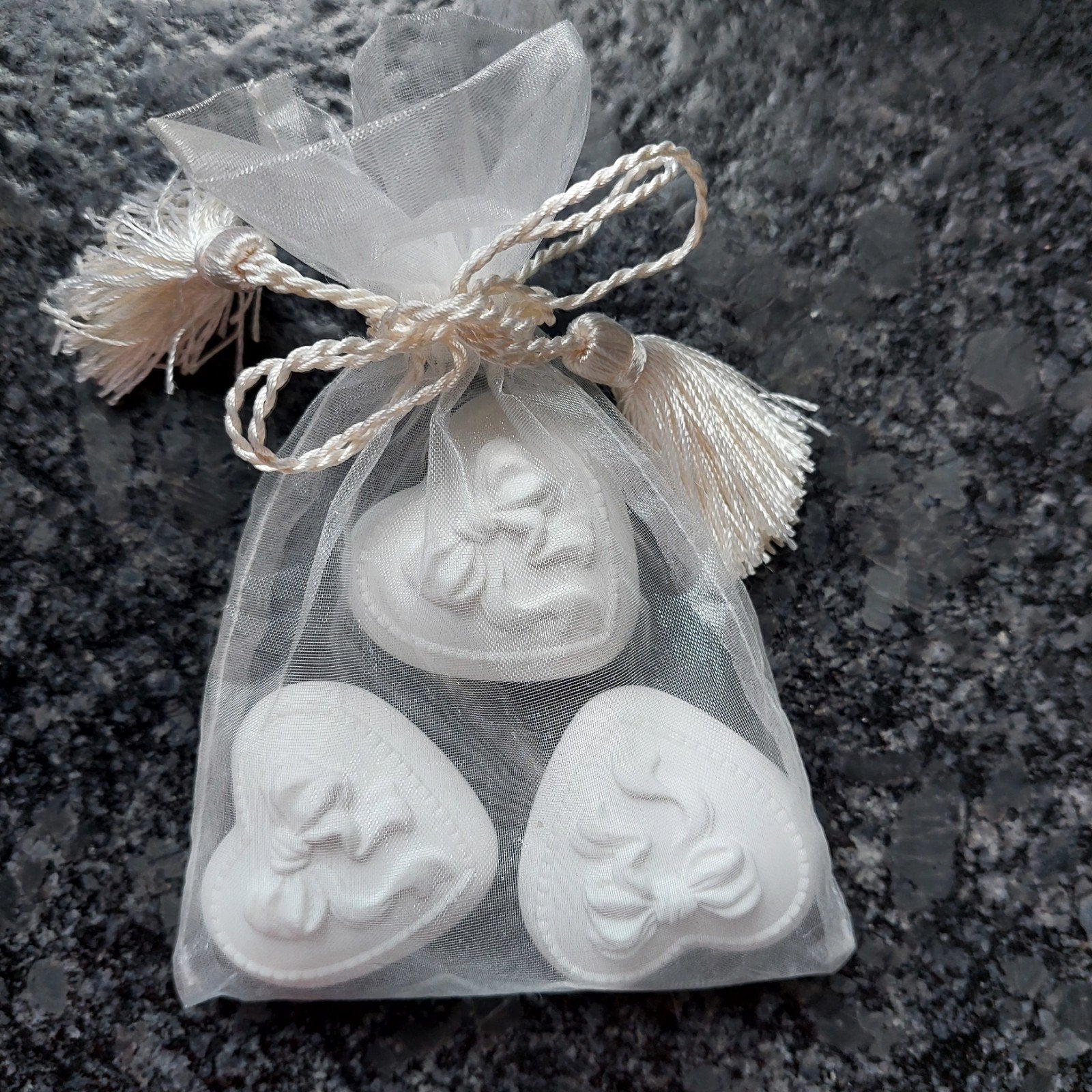 3 witte hartjes, Ophalen of Verzenden, Nieuw, Wit, Overige materialen