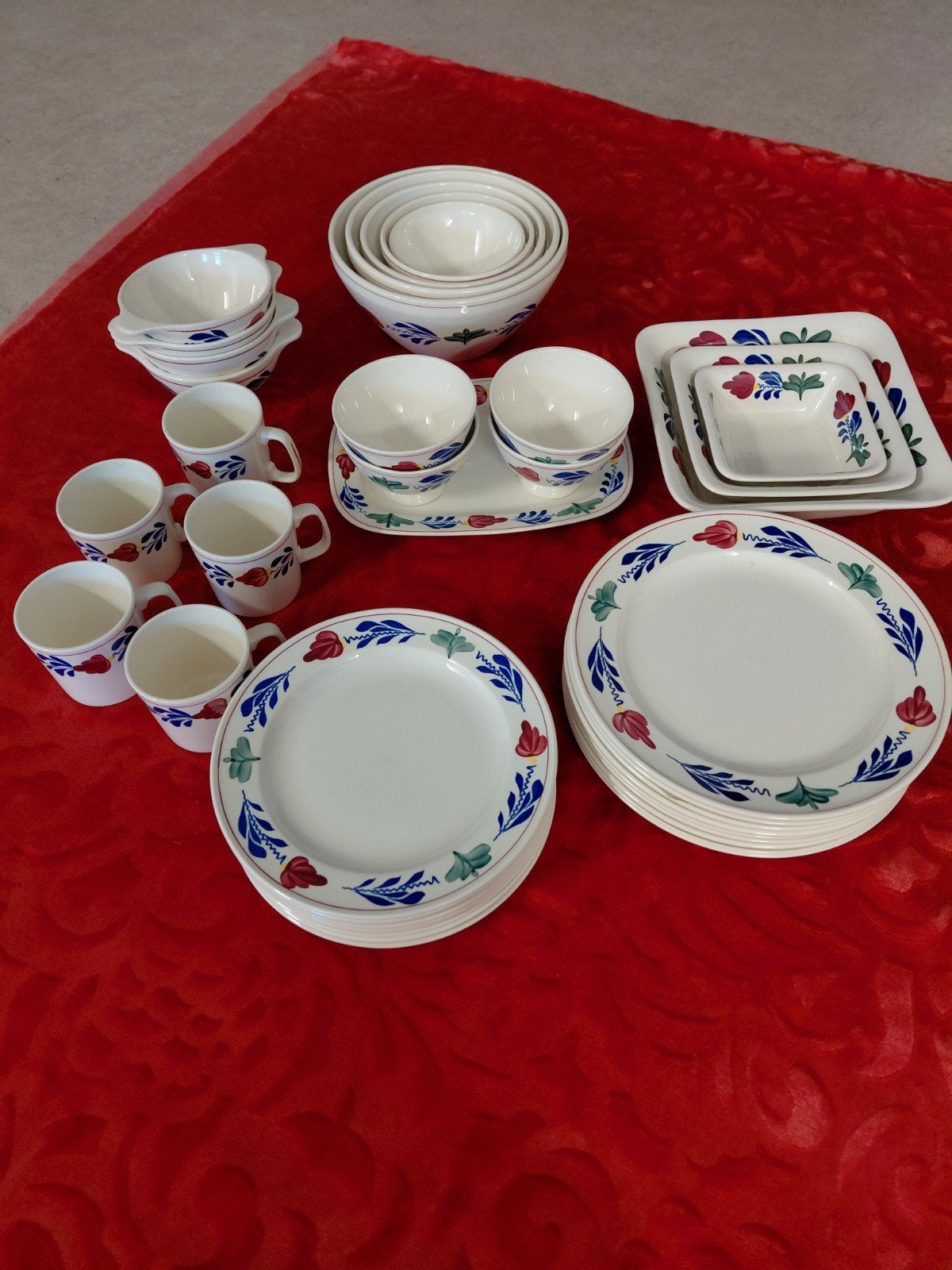 Boerenbont servies, Huis en Inrichting, Ophalen of Verzenden, Zo goed als nieuw, Aardewerk, Bord(en)