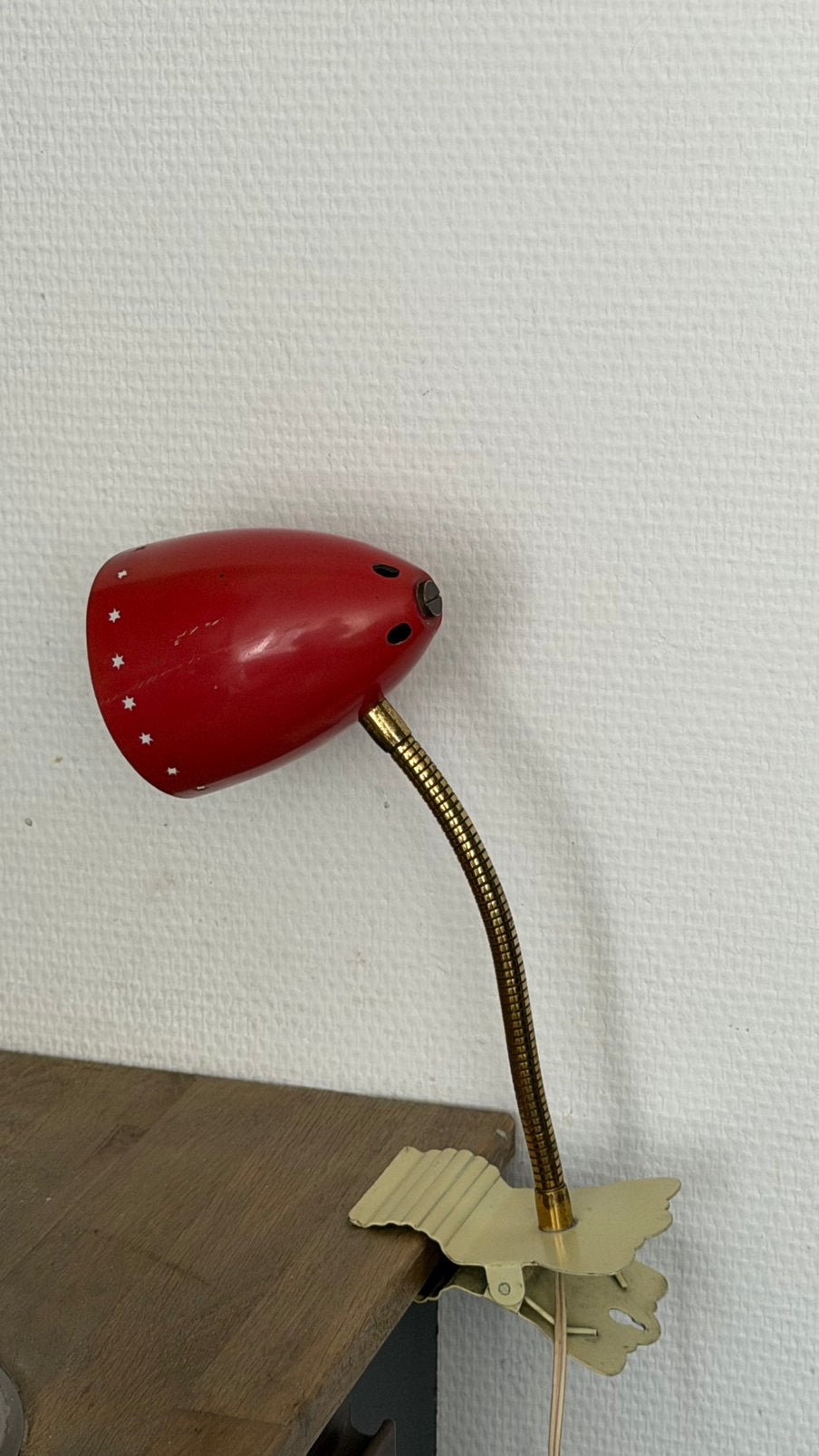 Hala Zeist klemlamp wandlamp bureaulamp, Bureaulamp, Gebruikt, Vintage, E14 (klein)