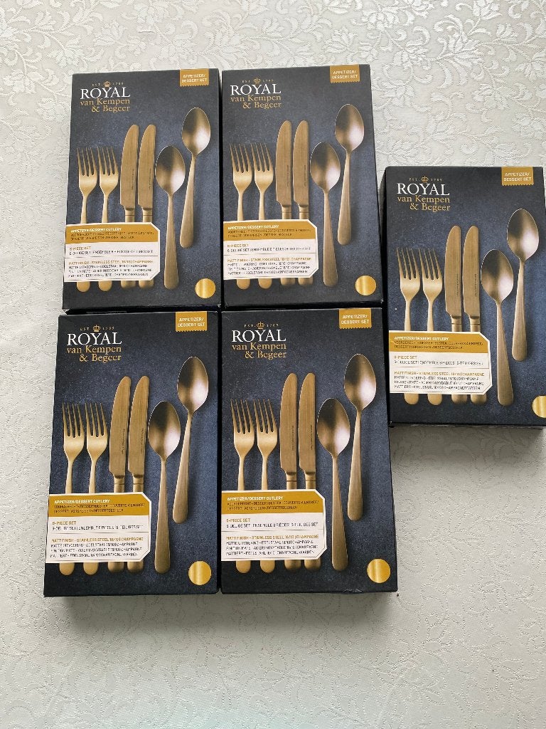 Royal van Kempen & Begeer voorgerecht/dessertbestekset, Huis en Inrichting, Keuken | Bestek, Ophalen of Verzenden, Nieuw, Rvs of Chroom