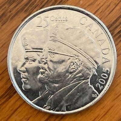 Canada - 25 cent 2005 - Veteran - Circulated!, Postzegels en Munten, Munten | Amerika, Verzenden, Noord-Amerika, Losse munt