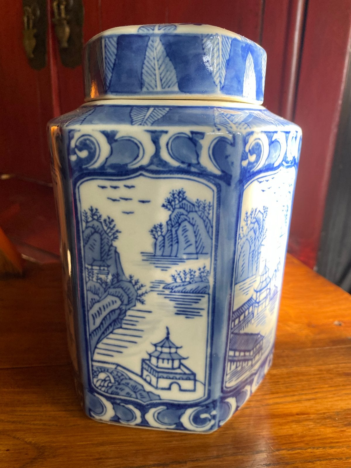 Chinese gemberpot blauw-wit porselein, Antiek en Kunst, Ophalen