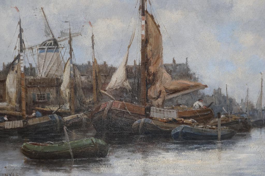 Hermanus Koekkoek II jr. 1836-1909 Breda, schilderij kunst, Antiek en Kunst, Ophalen of Verzenden