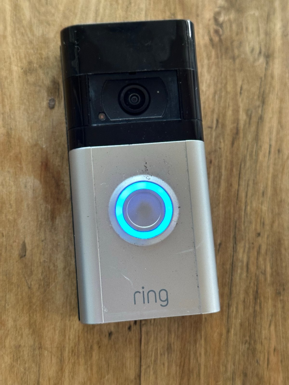 Ring deurbel met 2 batterijen en schuine wig, Ophalen of Verzenden, Bewegingsdetectiesensor, Gebruikt, Draadloos