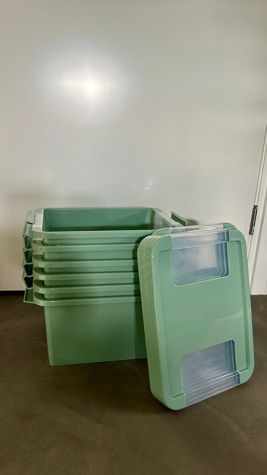 Curver bakken van de Action (6 stuks, 5 deksels), Ophalen, Nieuw, Groen, Kunststof