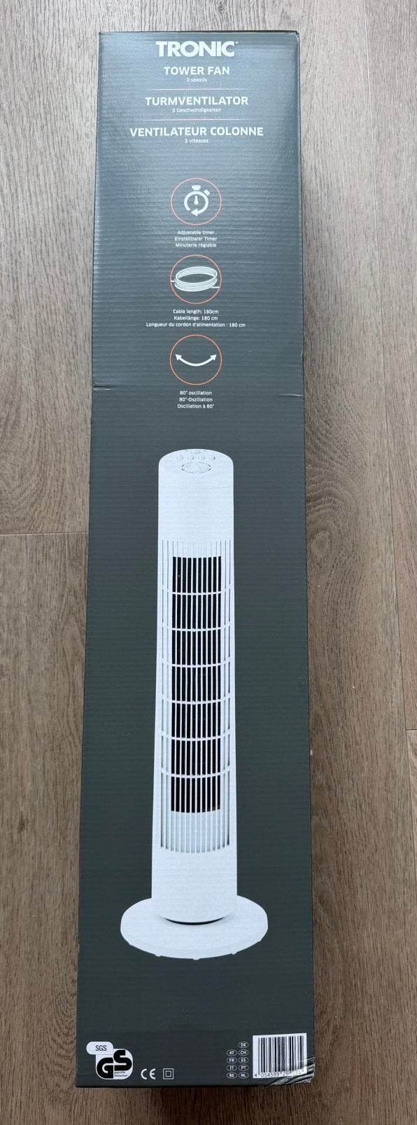 Tronic torenventilator sterk en stil Nieuw ongeopende doos, Witgoed en Apparatuur, Ventilatoren, Ophalen of Verzenden, Nieuw, Torenventilator