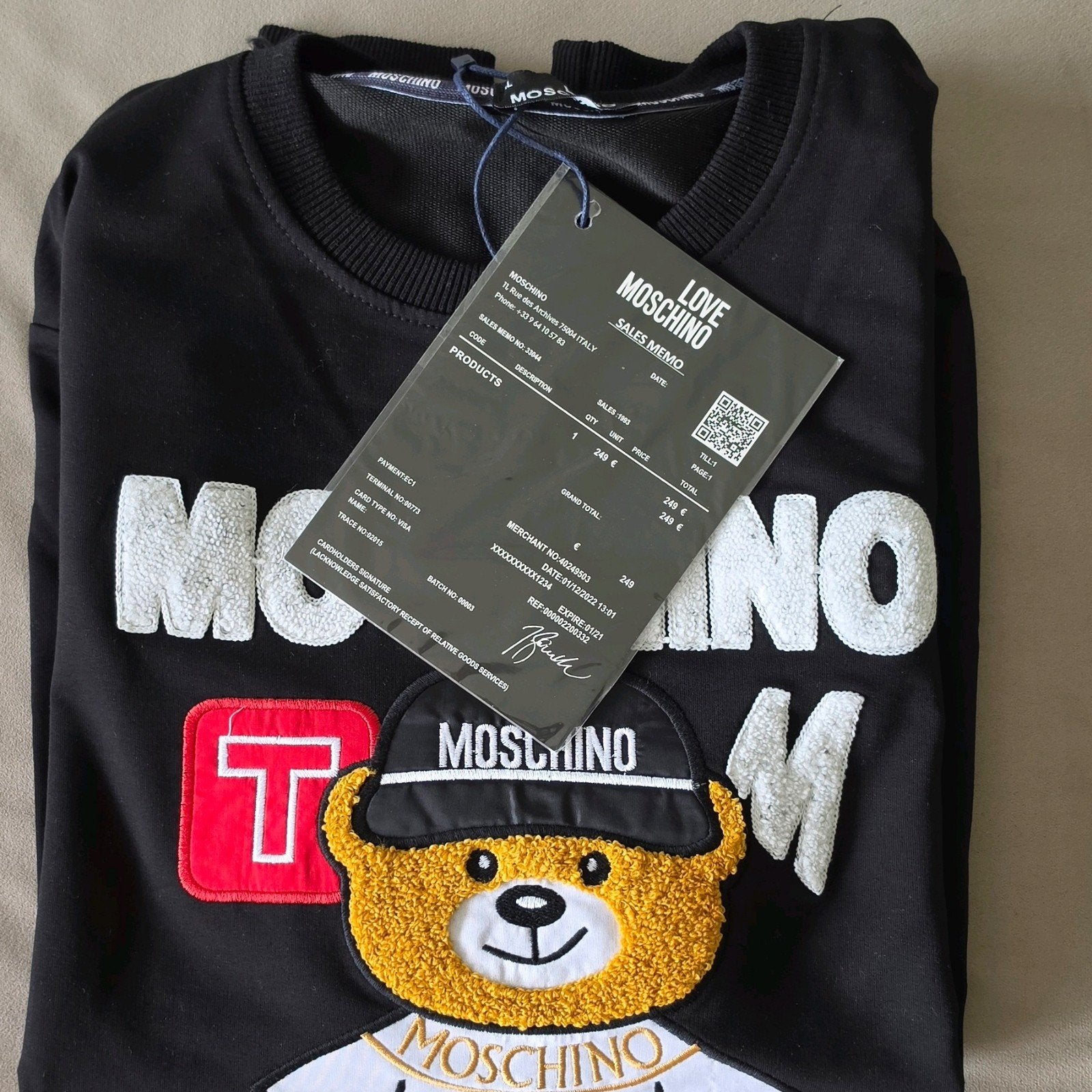Moschino Love trui met teddybeer print - Nieuw met kaartjes, Ophalen of Verzenden, Nieuw, Moschino Love