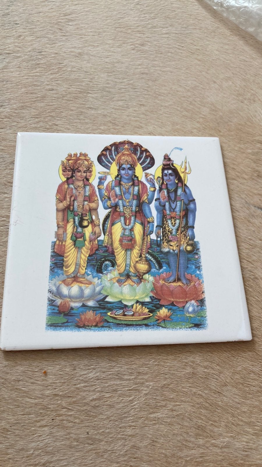 Partij hindu tegeltjes hindoeisme, Ophalen, Gebruikt