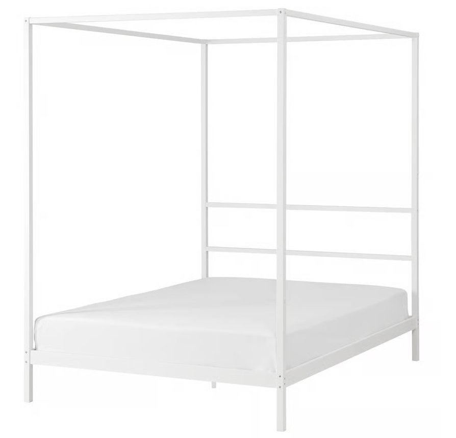 Bed 140x200 with mattress, Ophalen, Wit, Tweepersoons, 140 cm