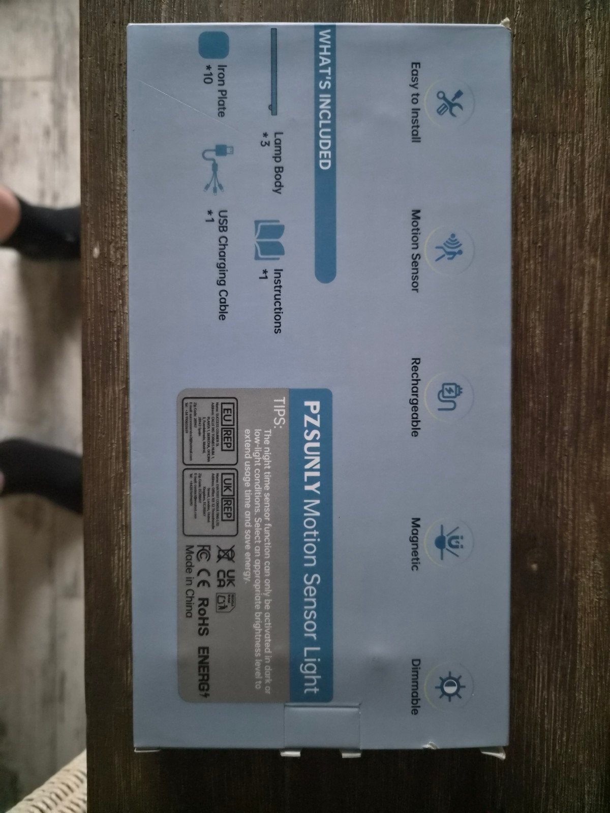 PZSUNLY LED Lamp met Bewegingssensor en Dimbaar, Ophalen of Verzenden, Nieuw