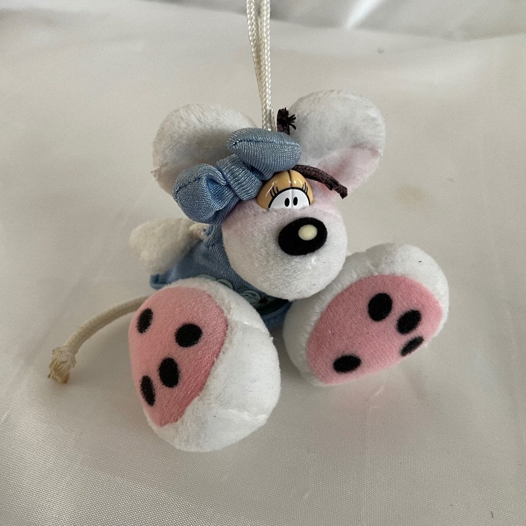 Diddlina knuffel in blauw jurkje met strik, Ophalen of Verzenden, Diddlina, Gebruikt, Knuffel