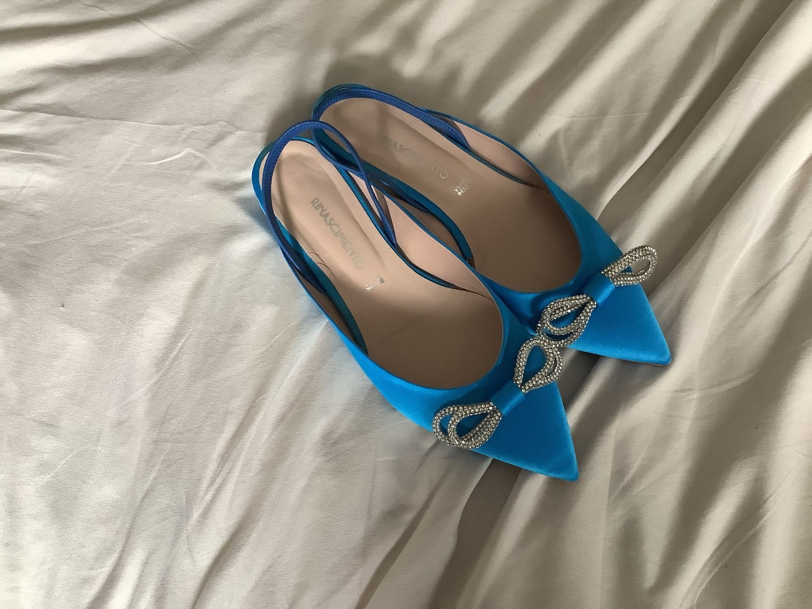Rinascimento Slingback Pumps met Strass Gesp - Maat 40, Verzenden, Zo goed als nieuw, Blauw, Pumps