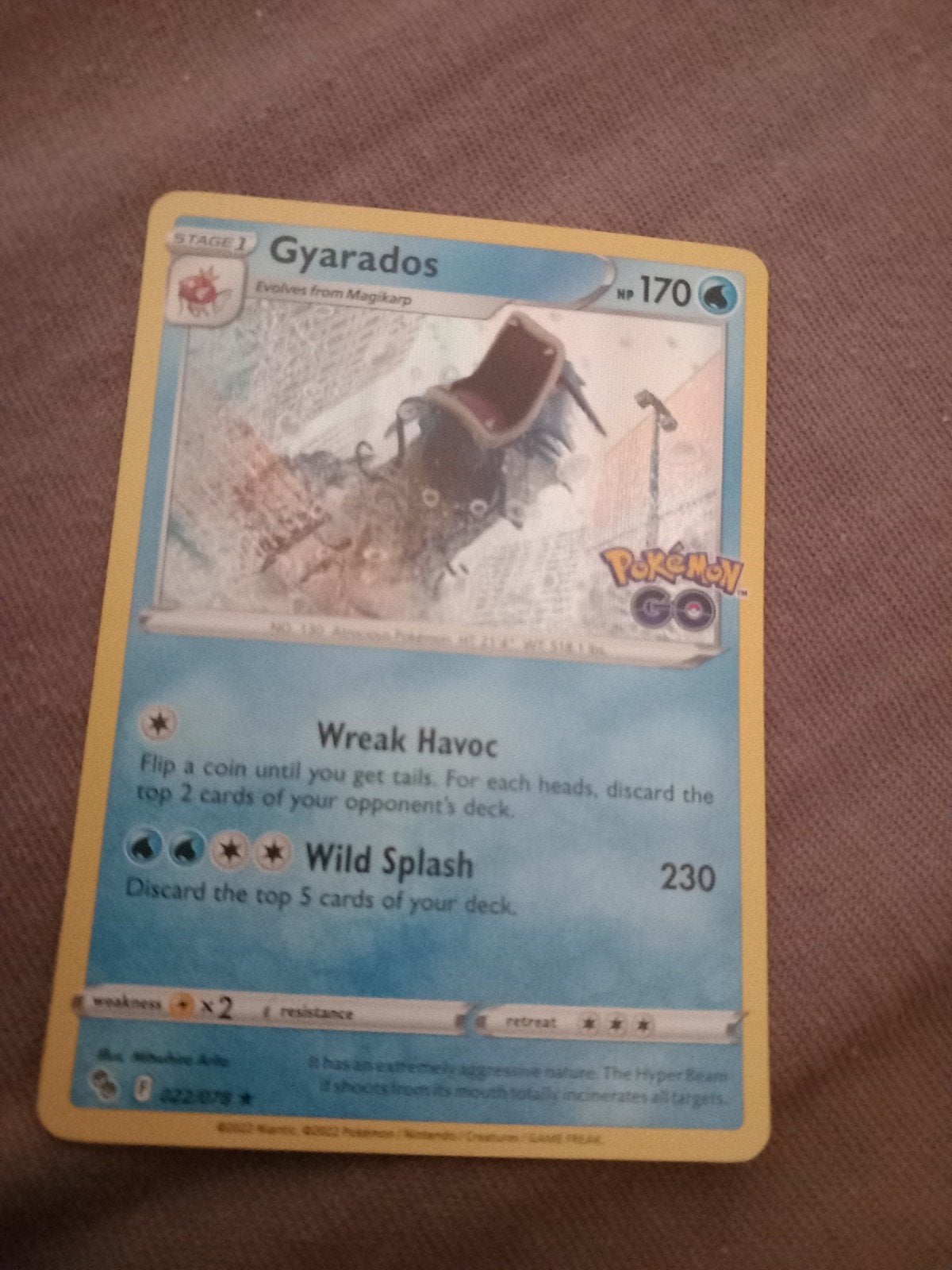 gyarados, Ophalen of Verzenden, Zo goed als nieuw, Losse kaart, Foil
