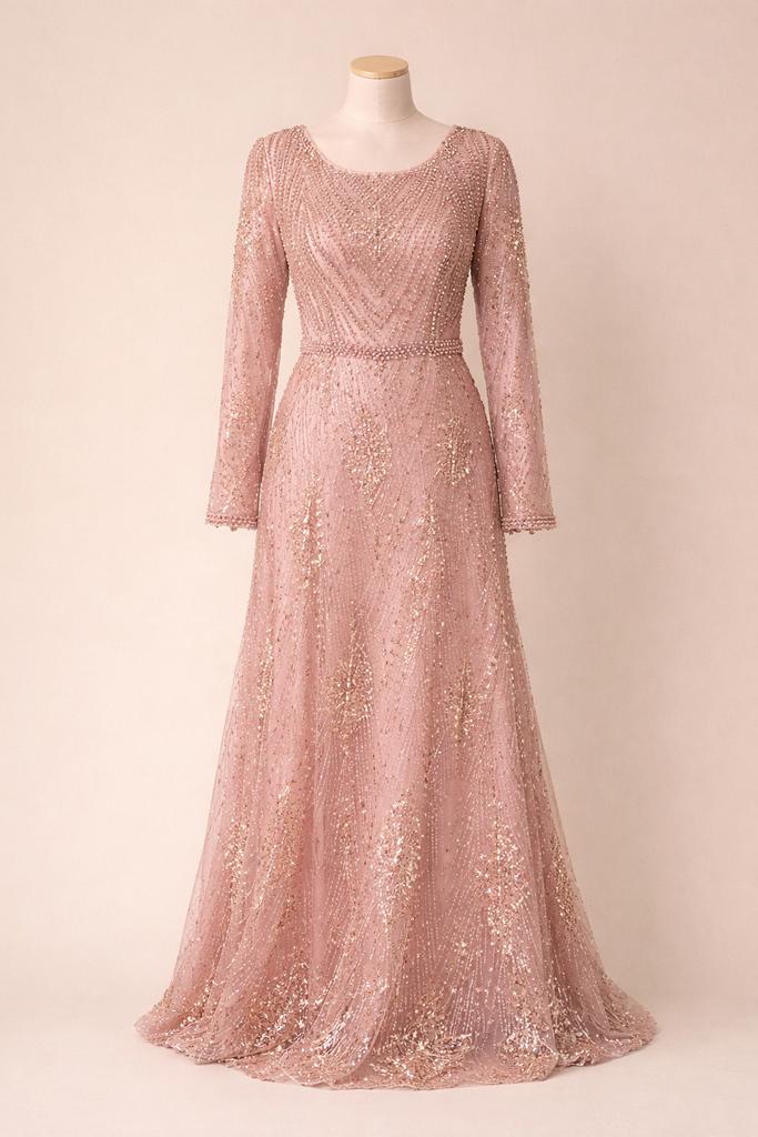 TE HUUR ROZE/GOUD JURK!!, Kleding | Dames, Gelegenheidskleding, Zo goed als nieuw, Galajurk, Roze, Ophalen