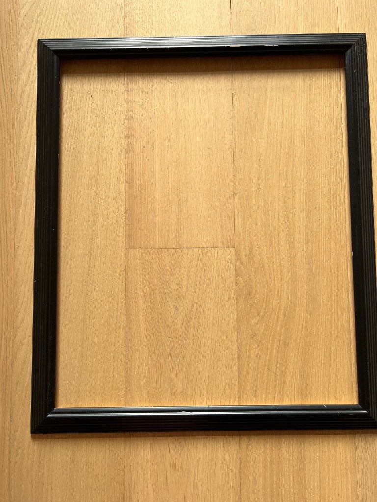 Zwarte houten lijst / kader, Ophalen, 68 cm, Gebruikt, 58 cm