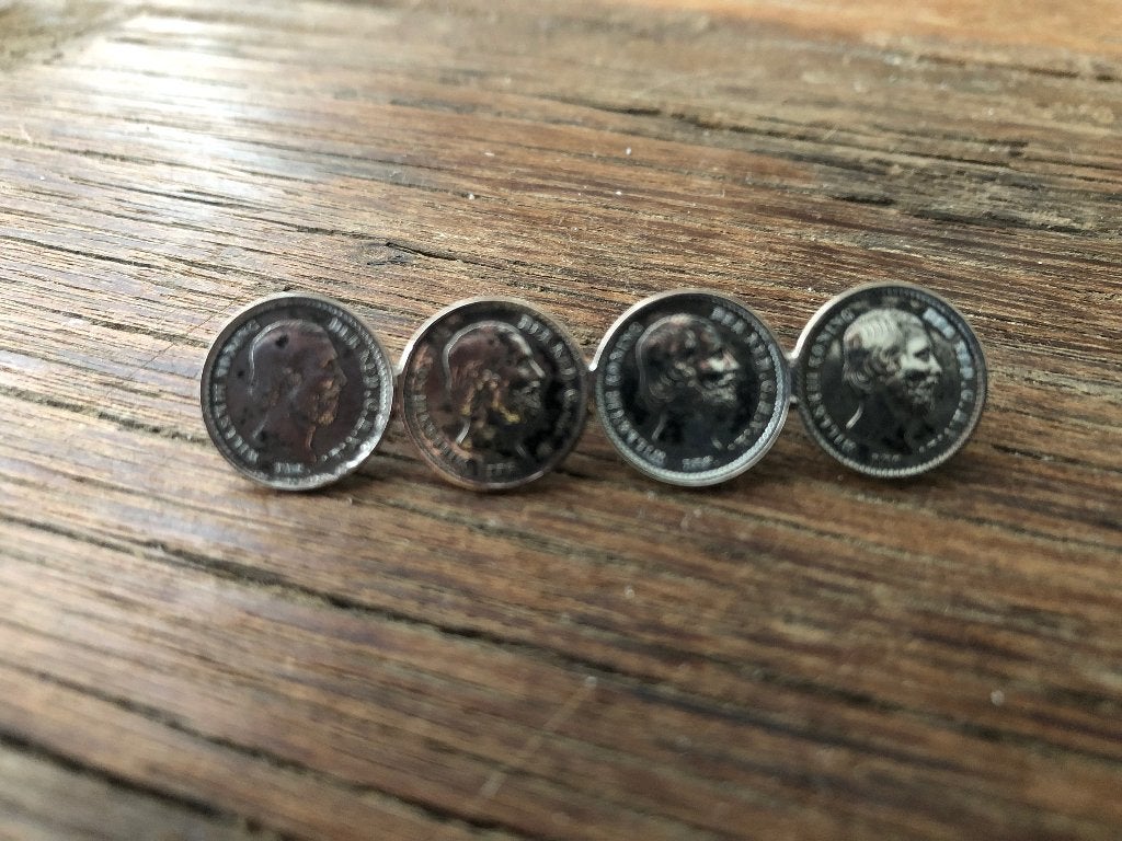 Zilveren Willem III broche, Ophalen, Minder dan 4 cm, Zo goed als nieuw, Zilver