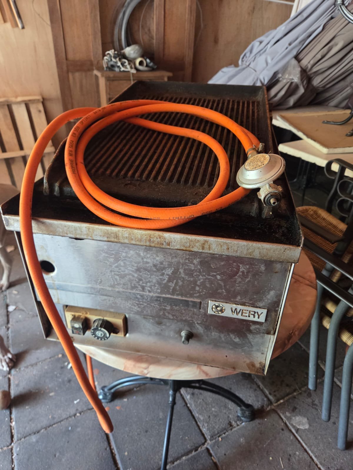 Professionele Wery Gasbakplaat/ Grillplaat (Horecakwaliteit, Ophalen, Gebruikt