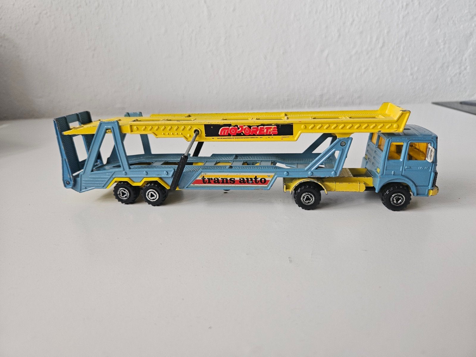 Majorette Trans Auto Vrachtwagen met Oplegger, Ophalen of Verzenden, Gebruikt