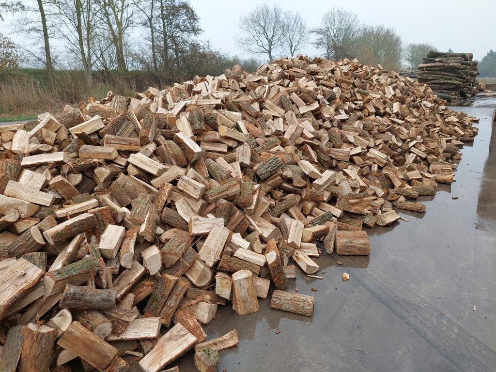 Half droog Eiken  haardhout, Tuin en Terras, Haardhout, 6 m³ of meer, Ophalen, Eikenhout, Blokken
