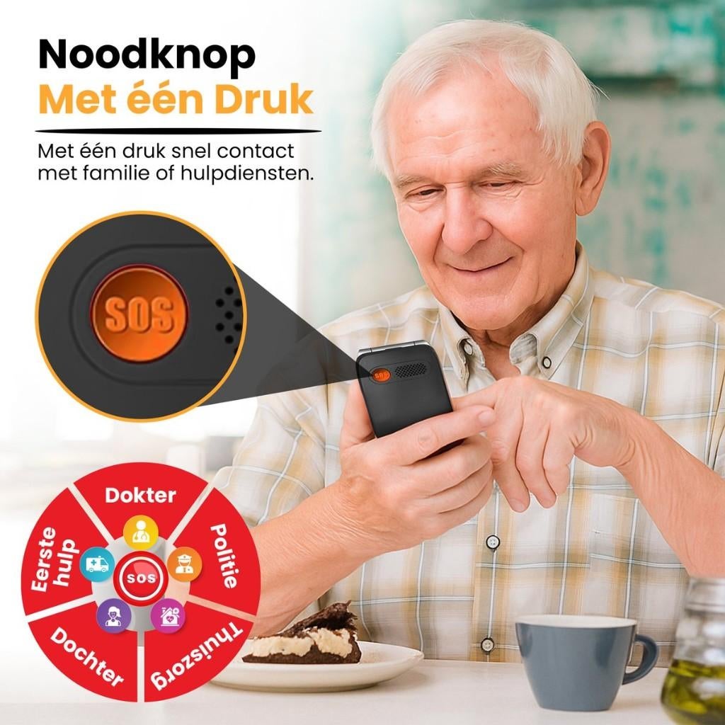 4G Senioren Mobiele Telefoon, Theodoor Colenbranderhof 9, 3059LC Rotterdam, Nederland, Nieuw, Ophalen of Verzenden, Overige merken