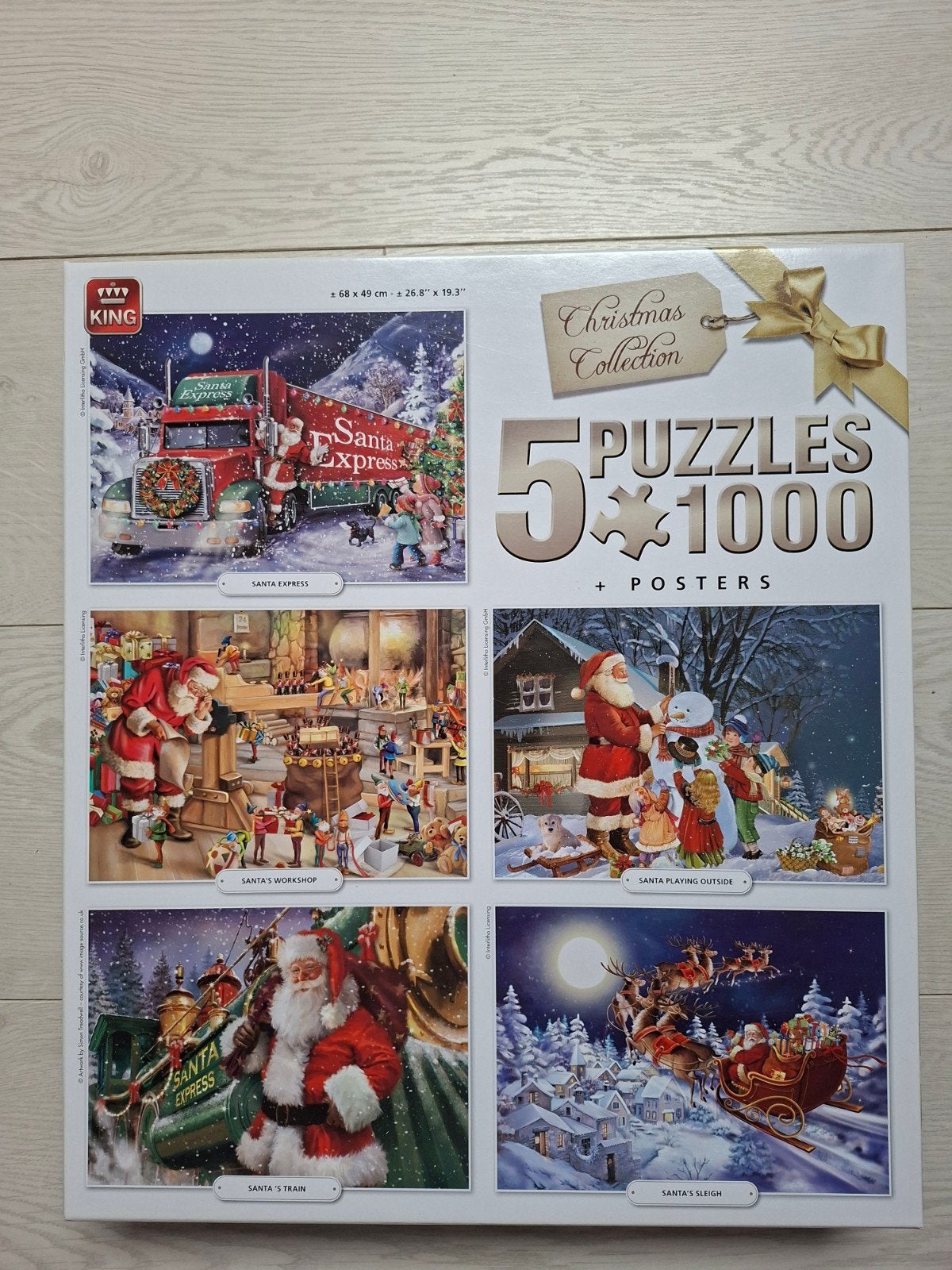 King Christmas Collection: 5 Legpuzzels van 1000 stukjes, Ophalen of Verzenden, 500 t/m 1500 stukjes, Zo goed als nieuw, Legpuzzel