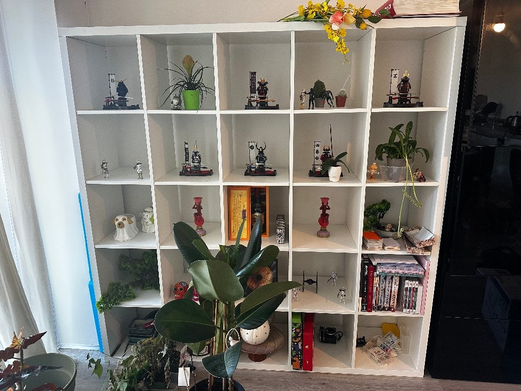 Modern White Cube Shelf / Room Divider, Ophalen, Gebruikt