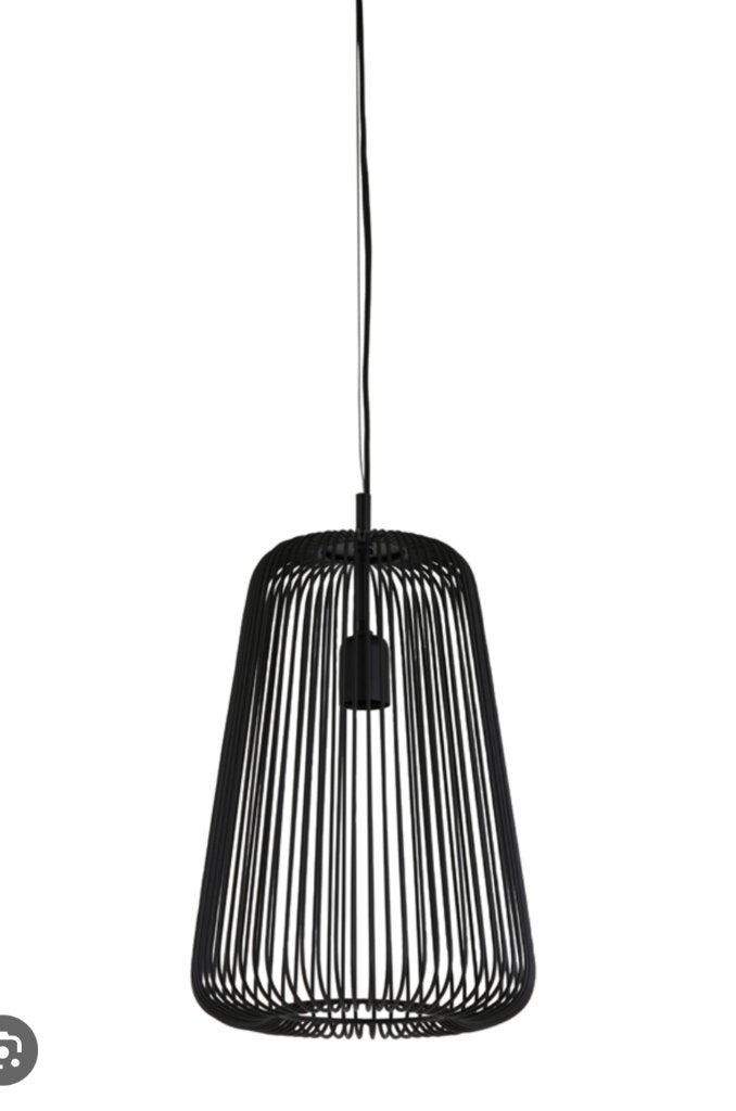 2 x hippe zwarte hanglamp draadlamp Rilanu Light & Living, Ophalen of Verzenden, Zo goed als nieuw, Metaal