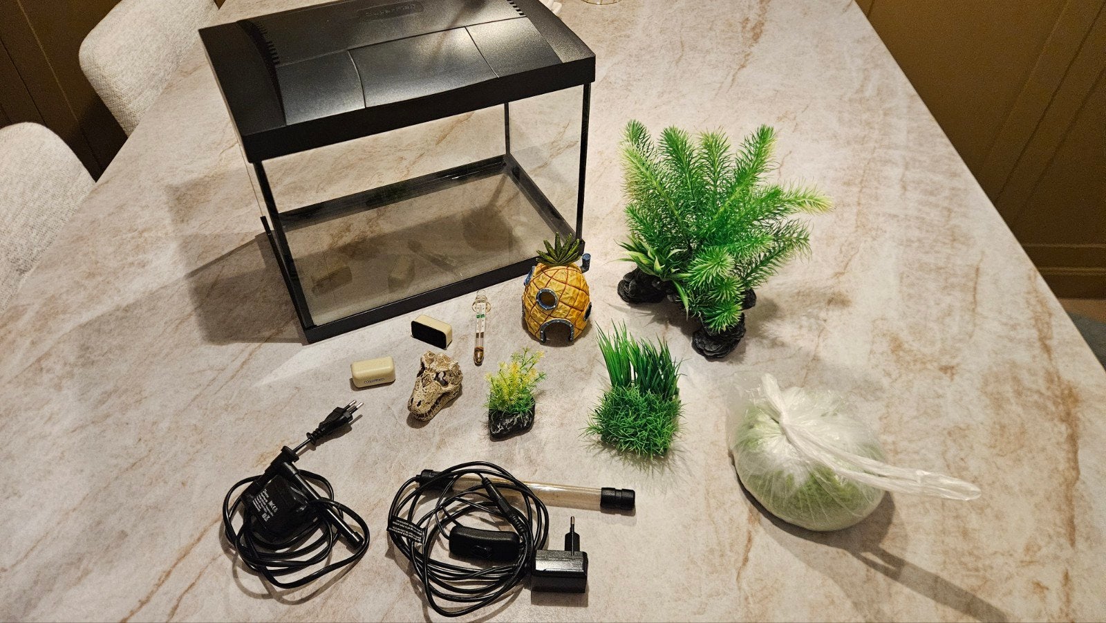 Aquarium starterset. Alles voor een eerste aquarium., Ophalen, Zo goed als nieuw, Leeg aquarium, Superfish