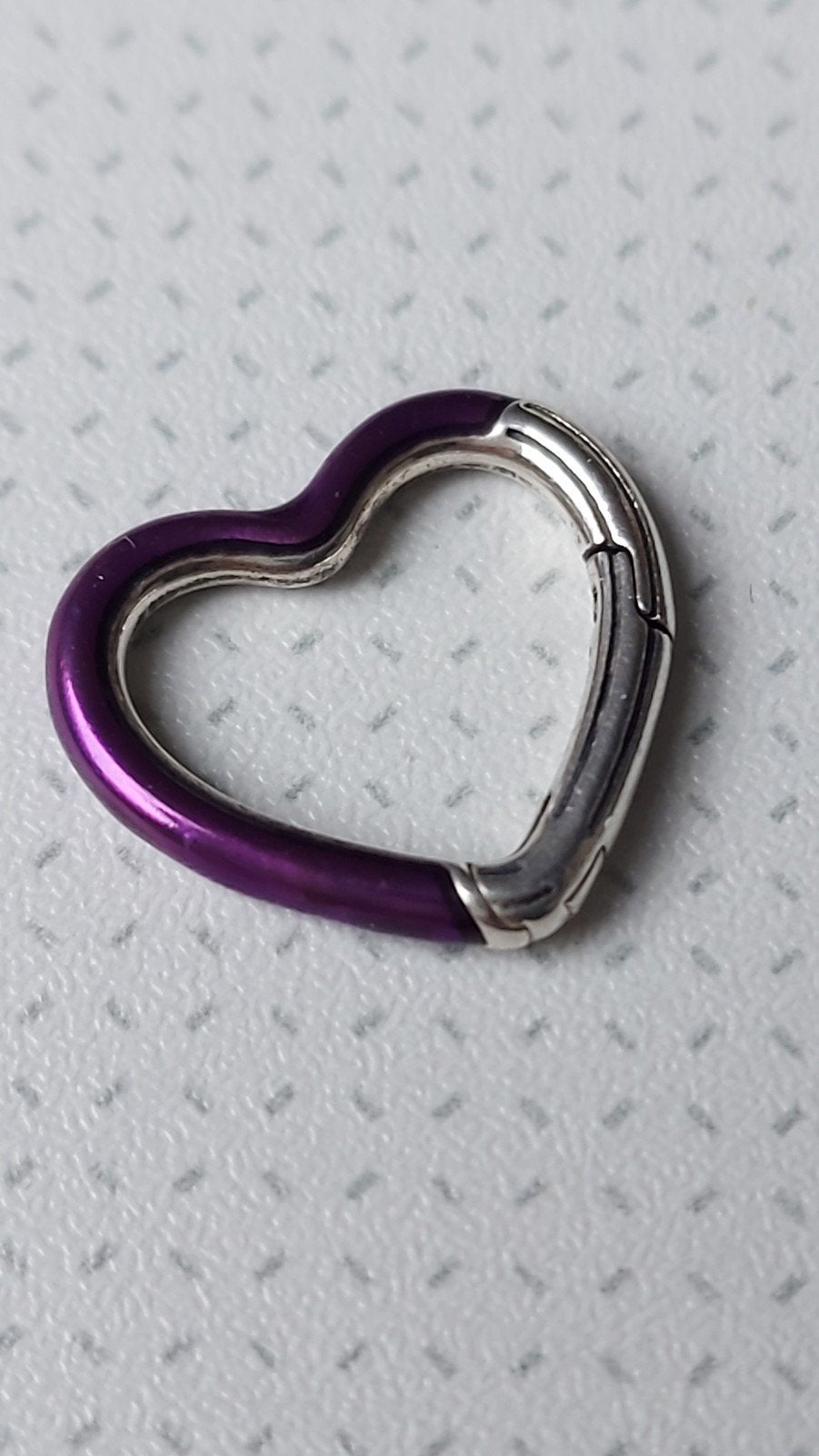 Originele Pandora Me bedel zilver met paars hart schakel, Ophalen of Verzenden, Zo goed als nieuw, Zilver, Pandora