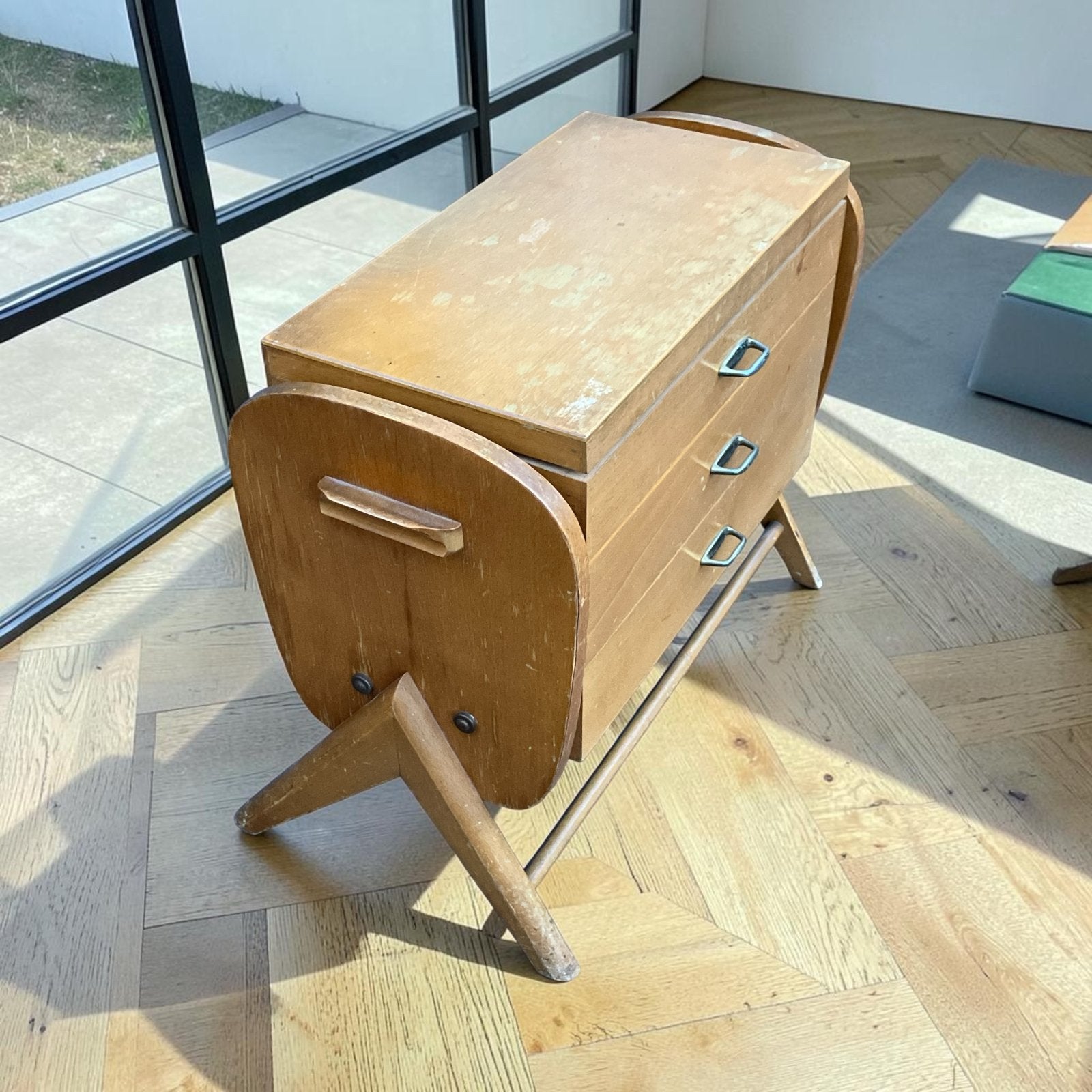 Retro Vintage Naaikastje Jaren '50/'60 - Compleet Gevuld, Gebruikt, Overige typen, Ophalen of Verzenden, Doorwerth
