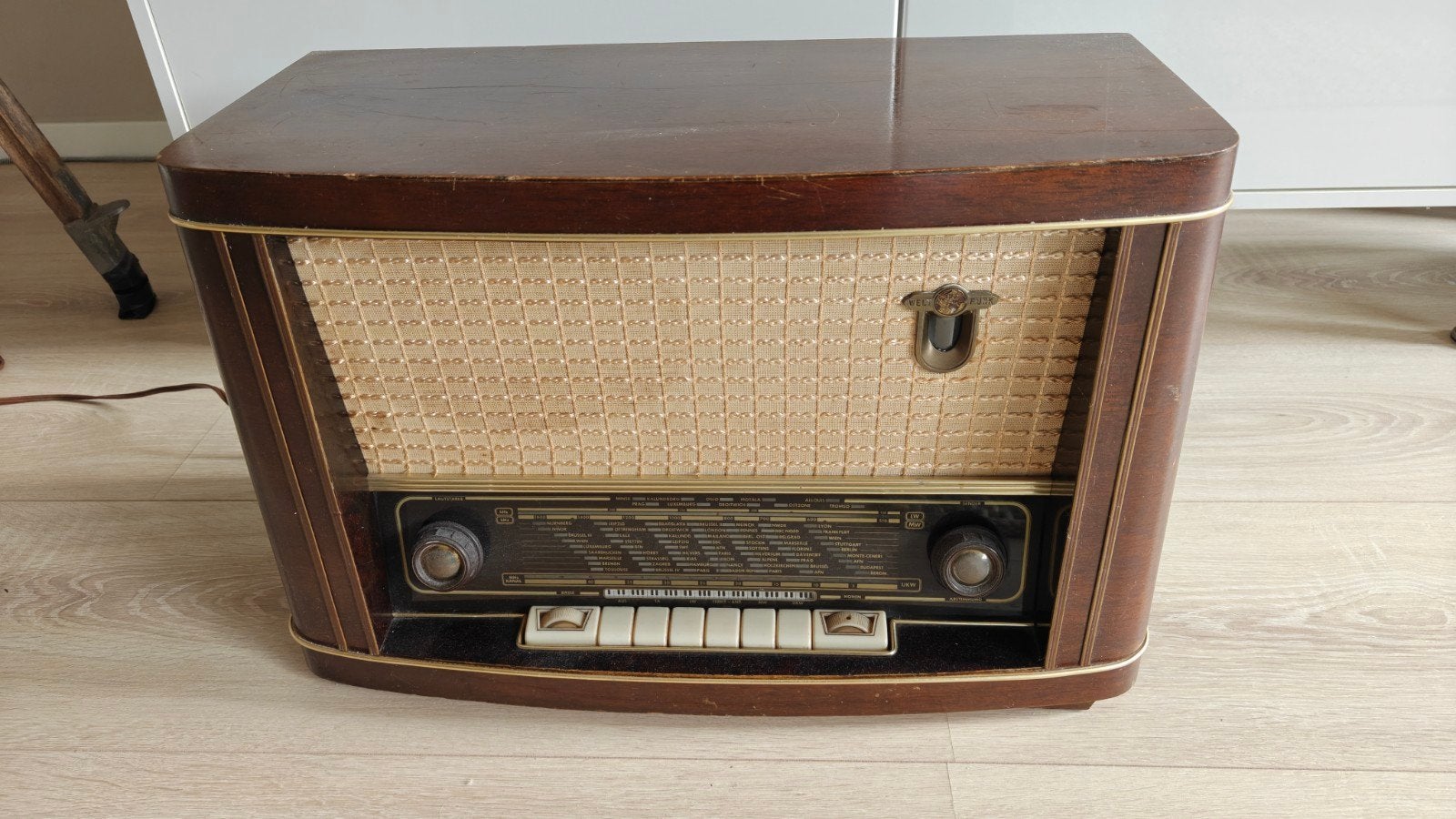 Vintage Weltfunk buizenradio W 567 - Jaren '50, Ophalen