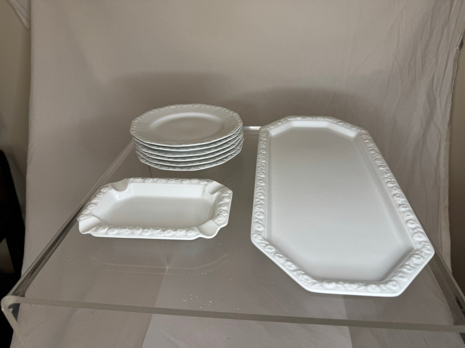 Rosenthal Maria wit servies set - 6 borden, schaal, asbak, Ophalen of Verzenden