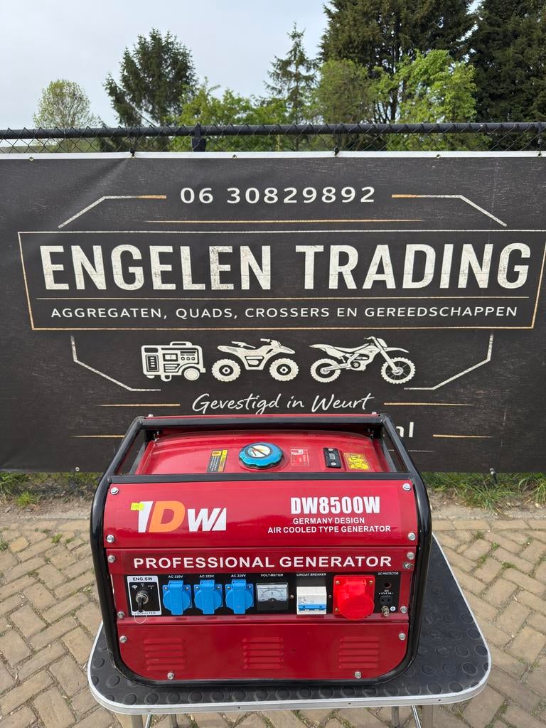 Noodstroom aggregaat 3000w nieuw electrische en trekstart, Ophalen, Nieuw, Minder dan 5 kVA, Benzine