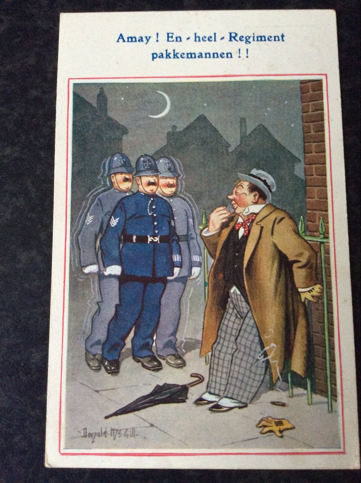 Humoristische ansichtkaart Donald McGill - Comique Series, Ophalen of Verzenden, Voor 1920, Gelopen, Overige thema's