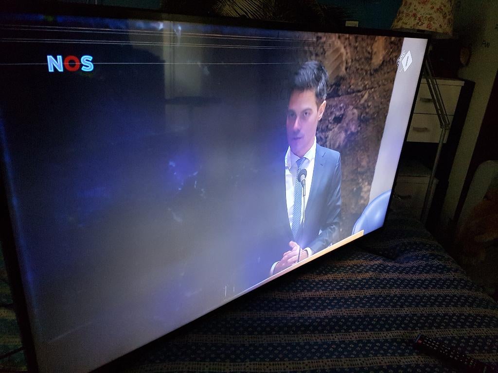 Samsung UE55JU6000 55" 4K UHD smart tv met defect in scherm, Ophalen, 50 Hz, Samsung, 100 cm of meer
