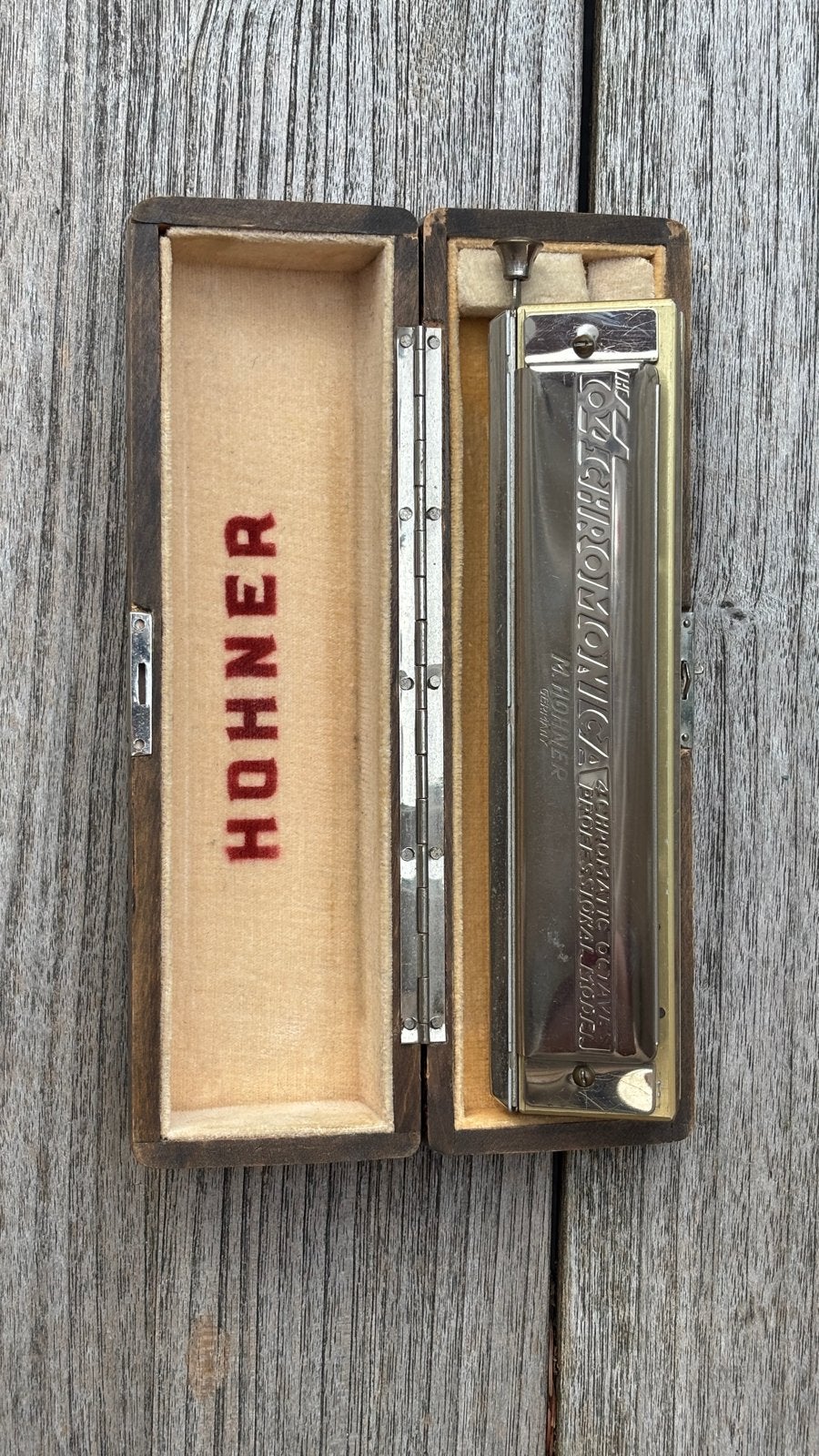 Hohner Chromonica mondharmonica met doos - van verzamelaar, Gebruikt, Ophalen of Verzenden, Met koffer of doosje, C-mondharmonica