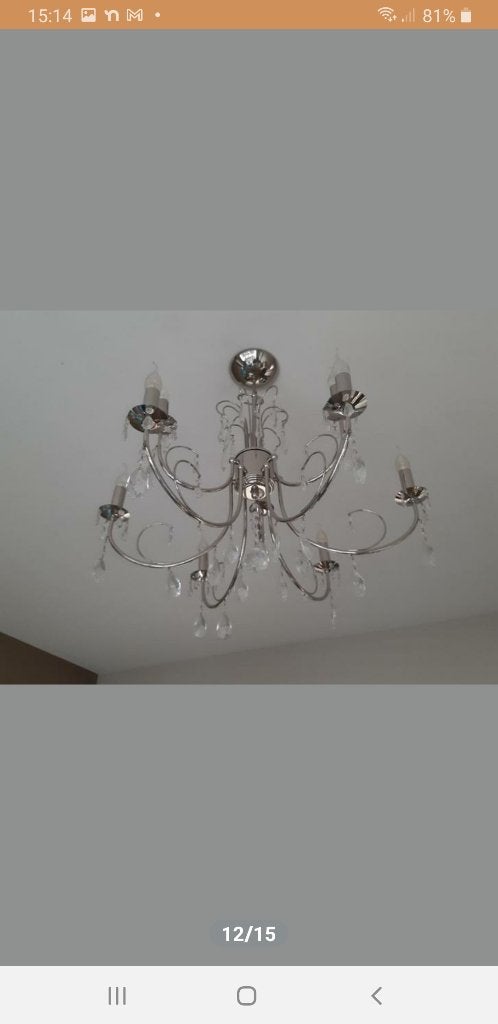 Plafondlamp kroonluchter, incl. lichtbronnen. diverse soorte, Ophalen, G13 (TL), Glas, Zo goed als nieuw