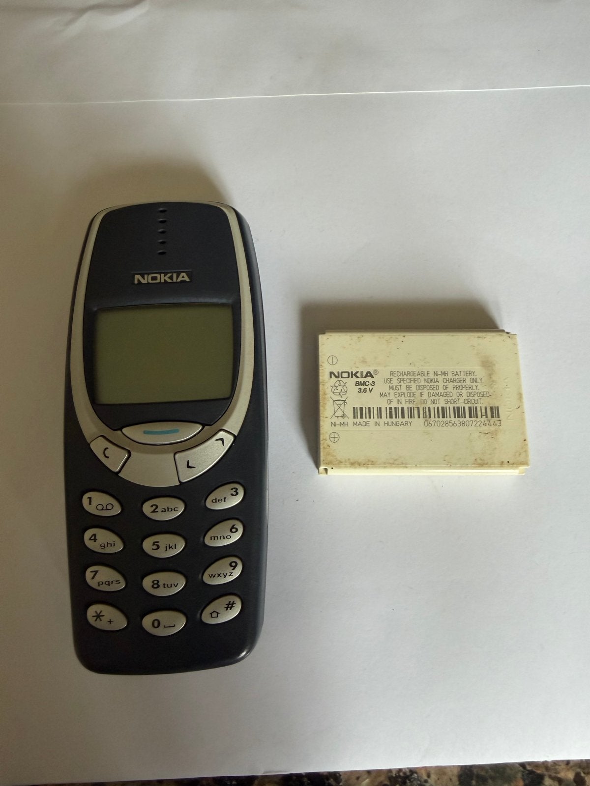 Nokia 3310 - Klassieke Mobiele Telefoon, Telecommunicatie, Gebruikt, Geen camera, Zwart, Fysiek toetsenbord